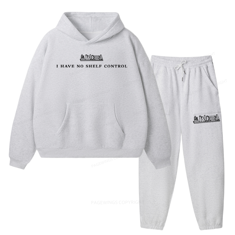 Pagewings I Have No Shelf Control Unisex Fleece Hoodie Set