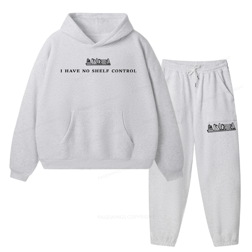 Pagewings I Have No Shelf Control Unisex Fleece Hoodie Set