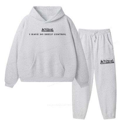 Pagewings I Have No Shelf Control Unisex Fleece Hoodie Set