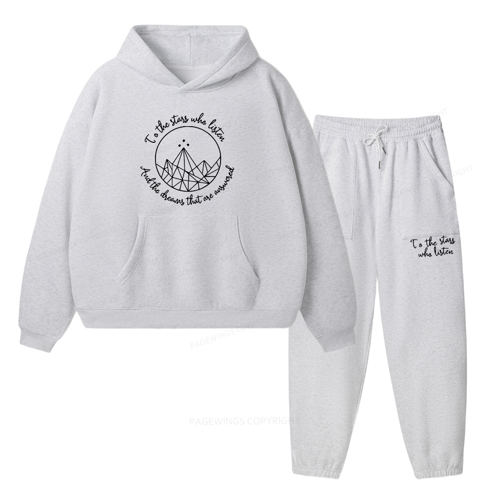 Pagewings To The Stars Who Listen Unisex Fleece Hoodie Set
