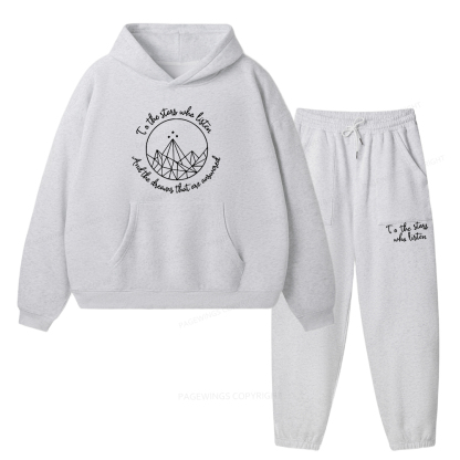 Pagewings To The Stars Who Listen Unisex Fleece Hoodie Set