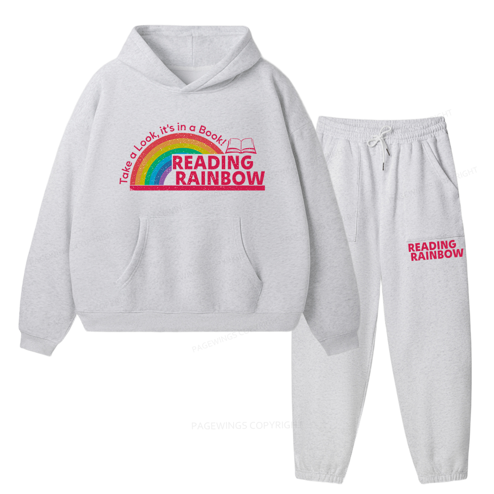 Pagewings Reading Rainbow Unisex Fleece Hoodie Set