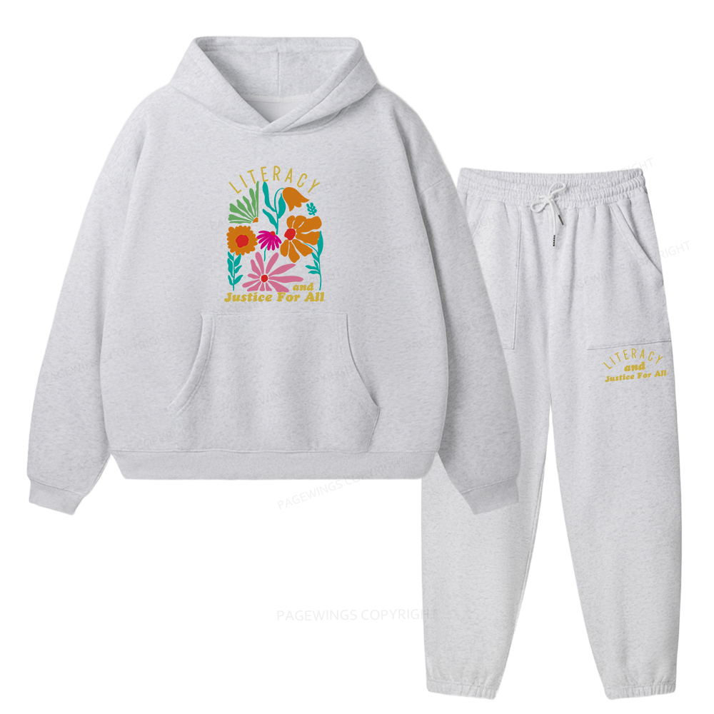 Pagewings Literacy And Justice Unisex Fleece Hoodie Set