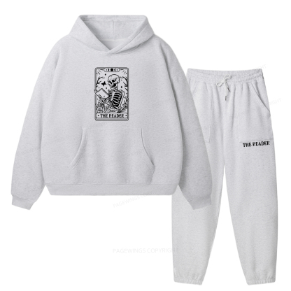 Pagewings Halloween The Reader Tarot Card Unisex Fleece Hoodie Set