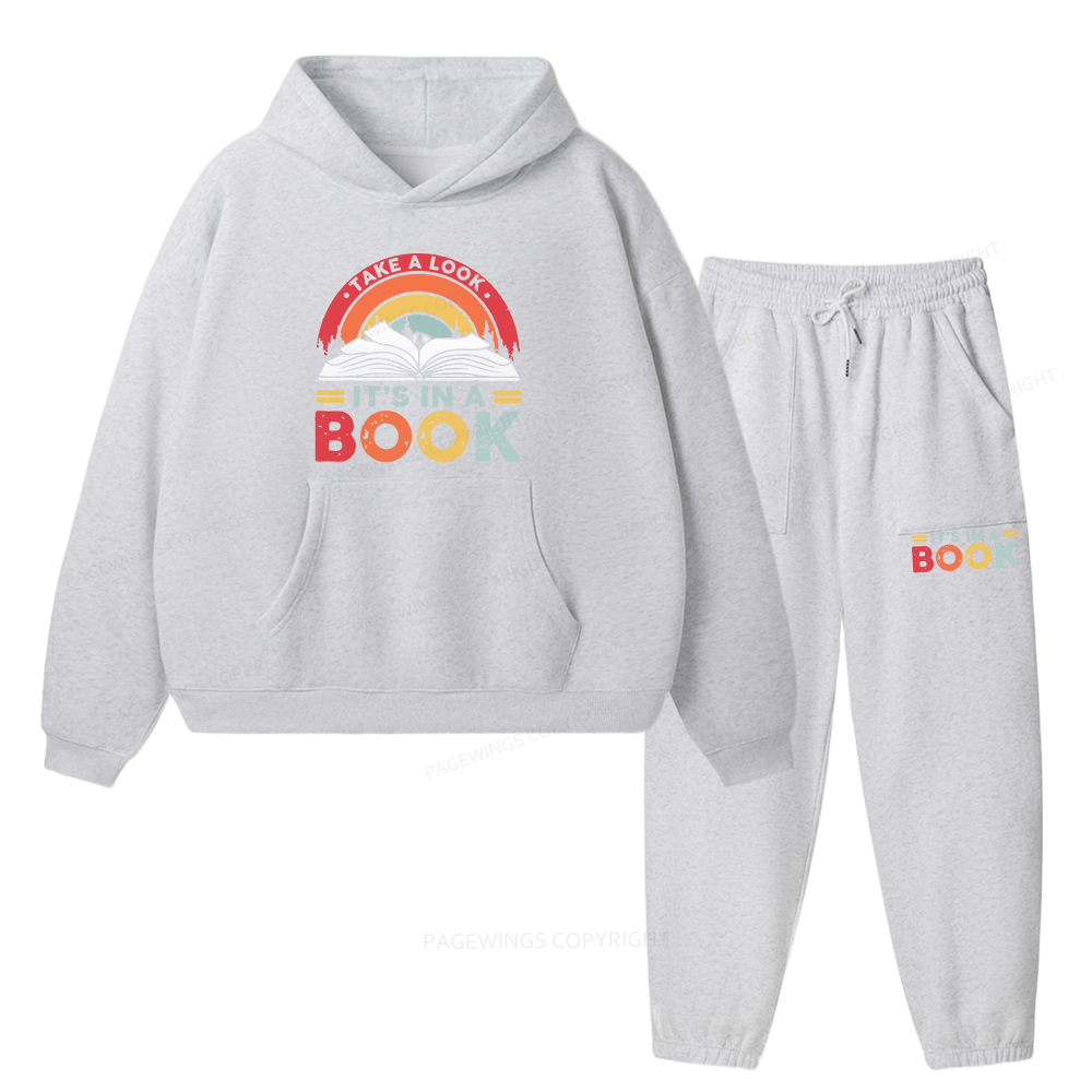 Pagewings Take A Look It's In A Book Unisex Fleece Hoodie Set