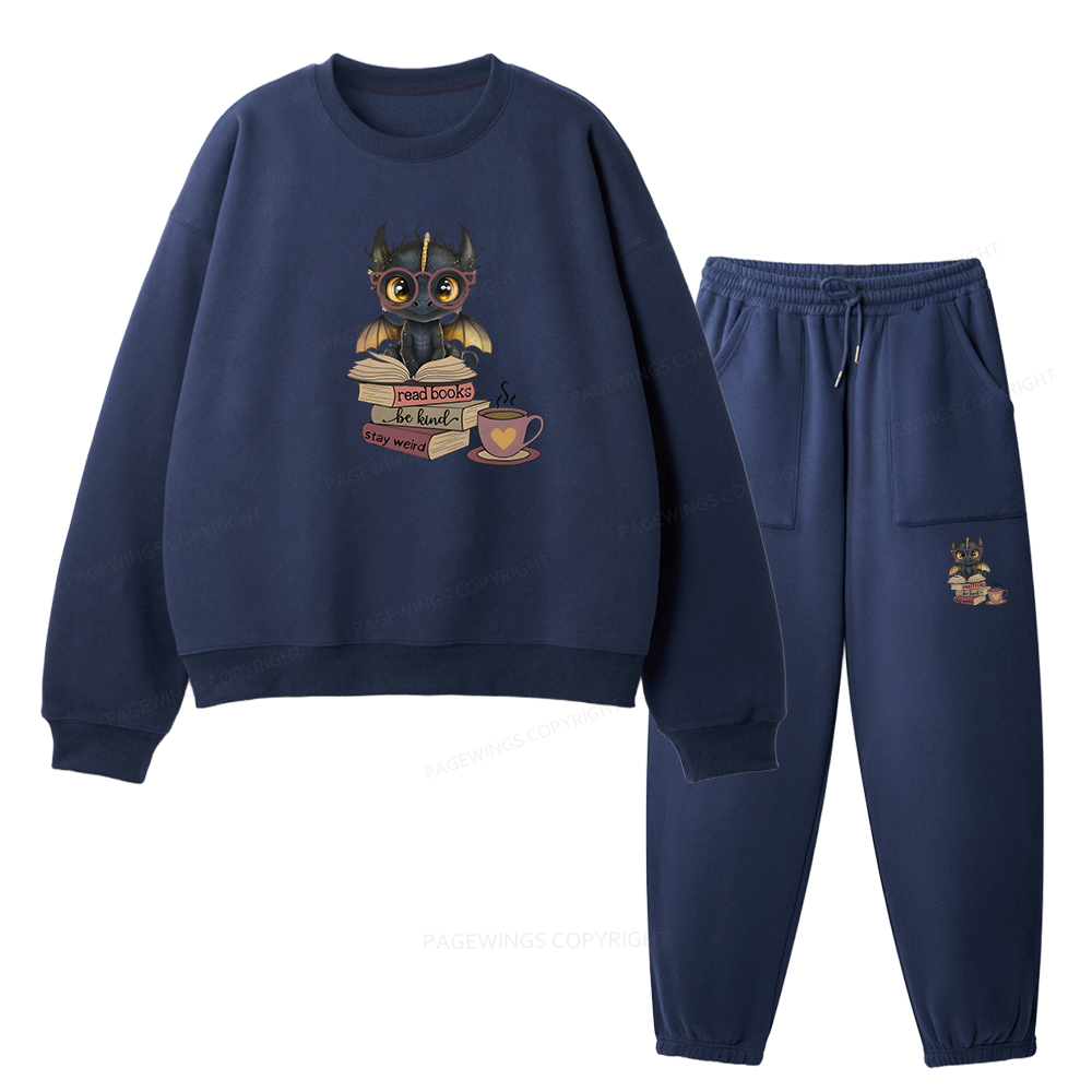 Pagewings Fourth Wing Dargon Unisex Fleece Sweatshirt Set 