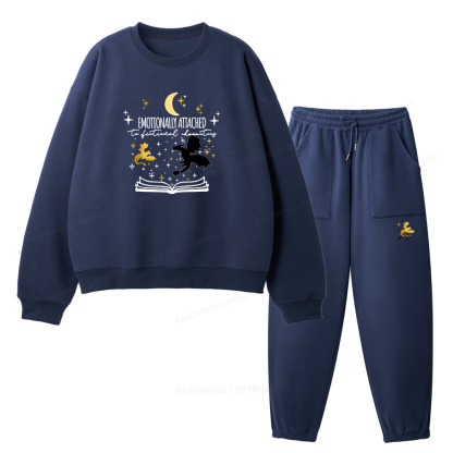 Pagewings Fourth Wing Dragon Unisex Fleece Sweatshirt Set 