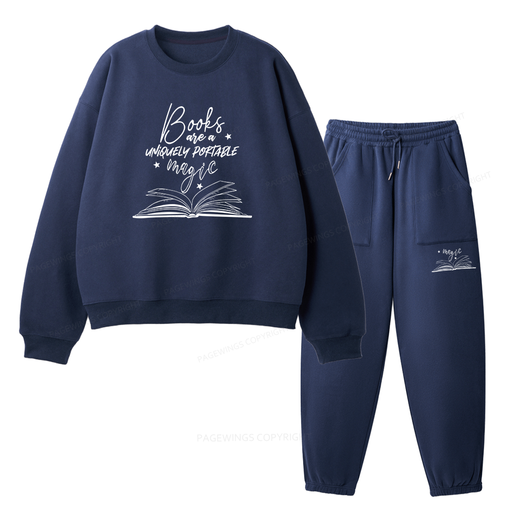 Pagewings Books Are A Uniquely Portable Magic Unisex Fleece Sweatshirt Set 