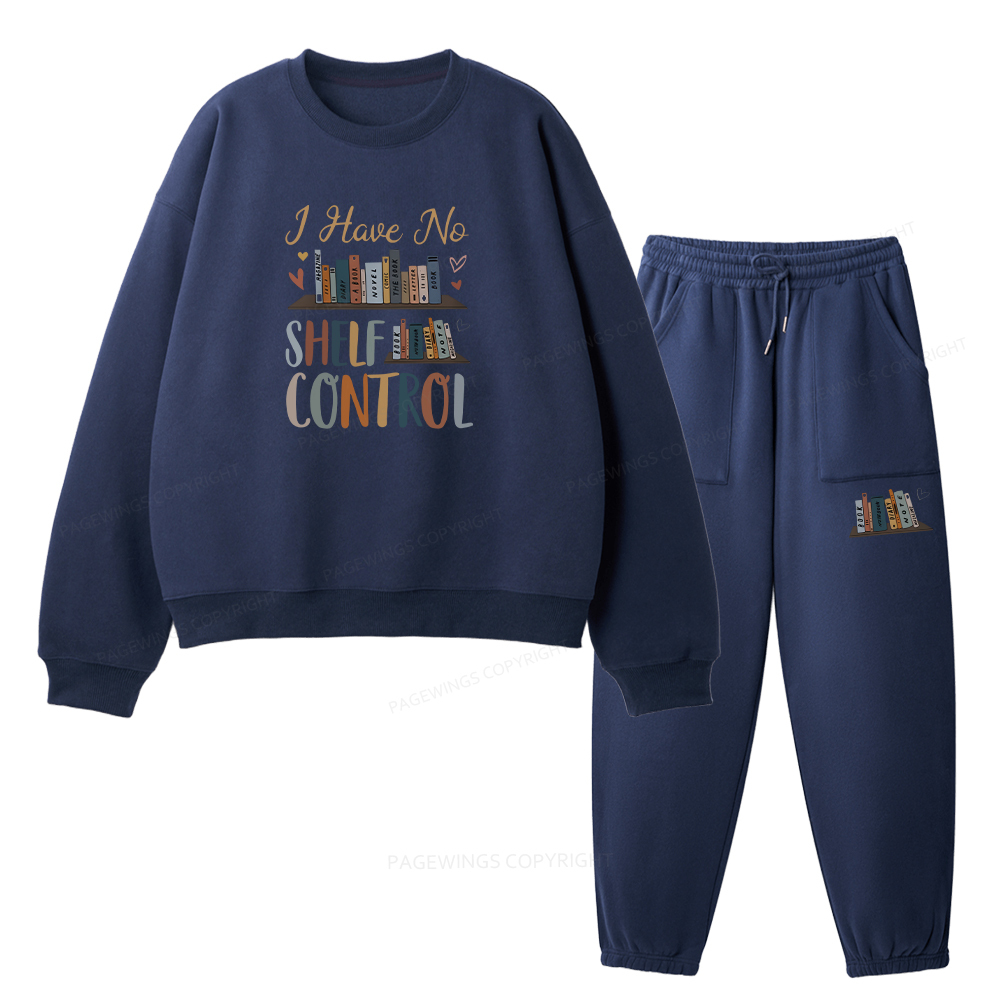 Pagewings I Have No Shelf Control Unisex Fleece Sweatshirt Set 