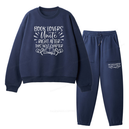 Pagewings Book Lovers Unite Unisex Fleece Sweatshirt Set 