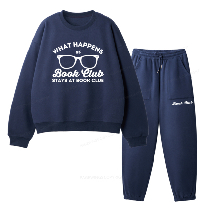 Pagewings What Happens At Book Club Unisex Fleece Sweatshirt Set 