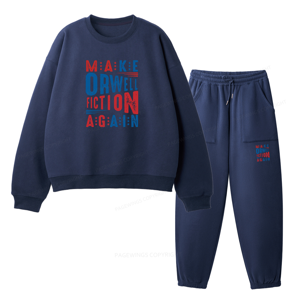 Pagewings 1984 Book Unisex Fleece Sweatshirt Set 