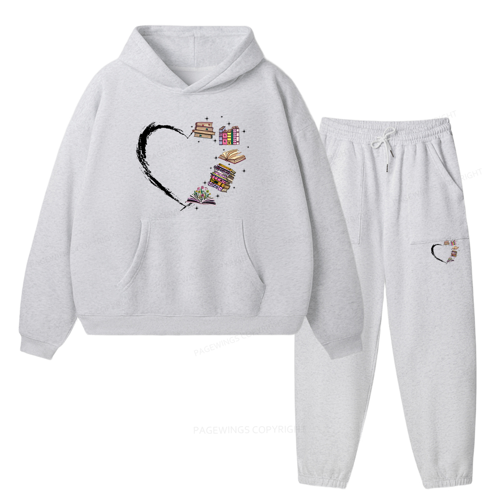 Pagewings Book Lover Unisex Fleece Hoodie Set