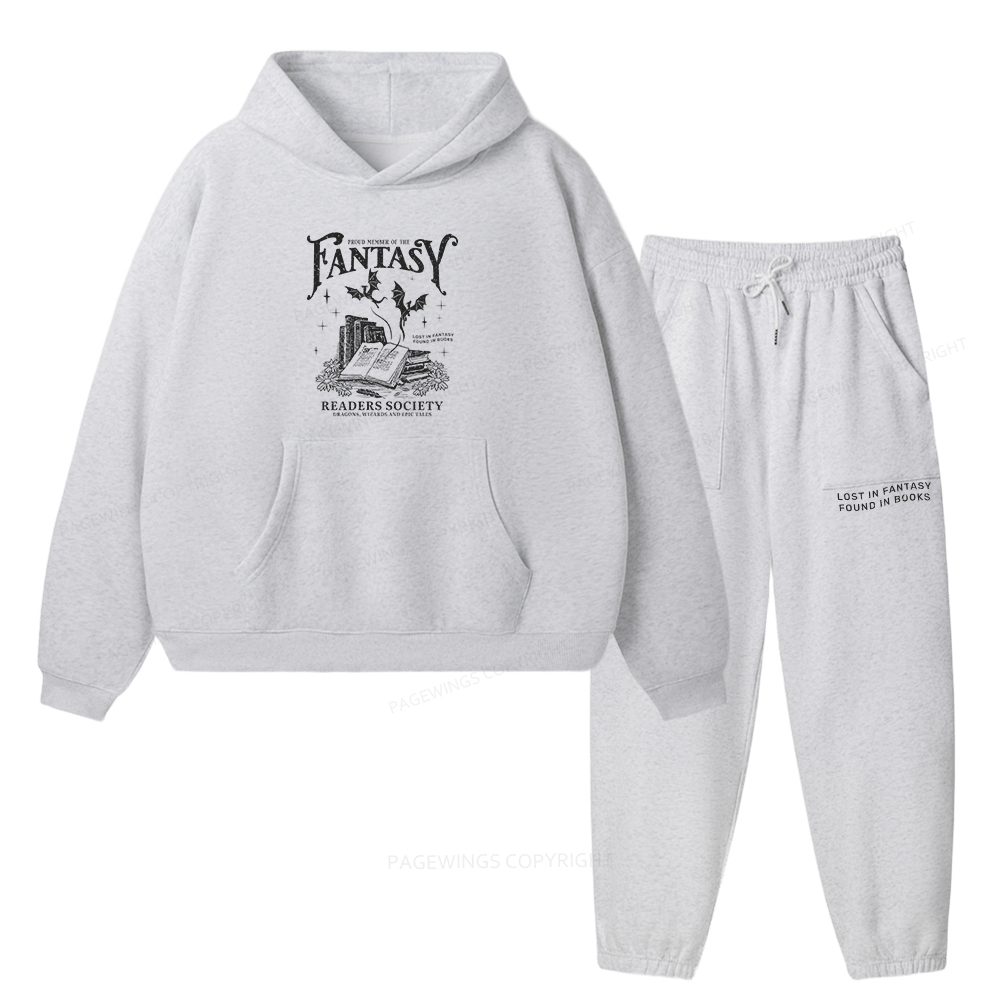 Pagewings Fantasy Readers Society Unisex Fleece Hoodie Set