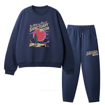 Pagewings The Rise And Fall Of Sanctuary Moon Unisex Fleece Sweatshirt Set 
