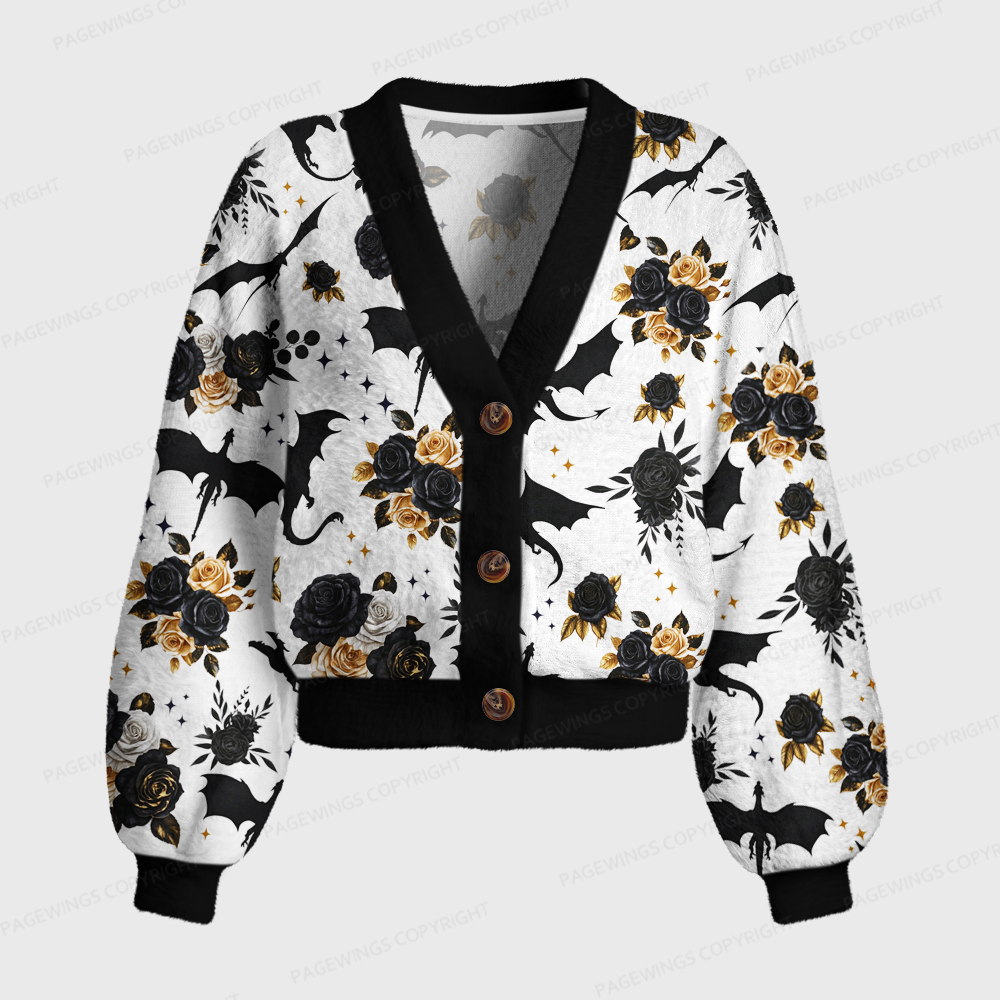 Pagewings Fantasy Bookish Women's Cardigan Sweater