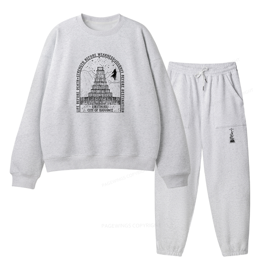 Pagewings Life Before Death Strength Before Weakness Unisex Fleece Sweatshirt Set 