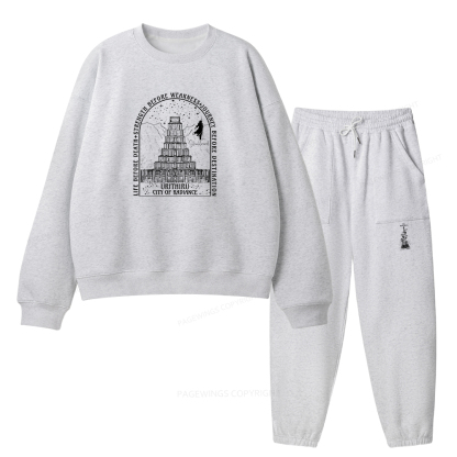 Pagewings Life Before Death Strength Before Weakness Unisex Fleece Sweatshirt Set 