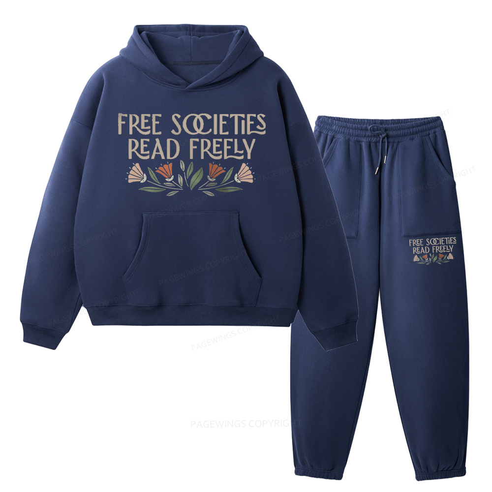 Pagewings Read Freely Unisex Fleece Hoodie Set