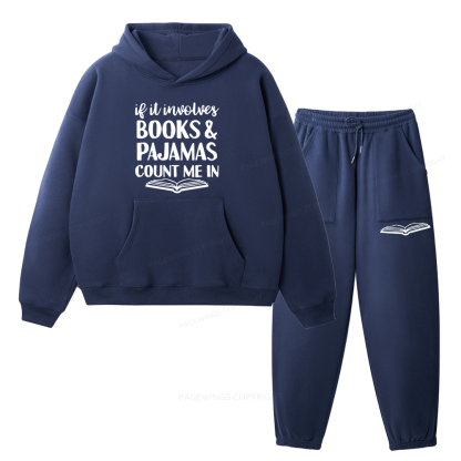 Pagewings Books And Pajamas Unisex Fleece Hoodie Set