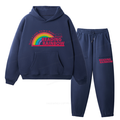 Pagewings Reading Rainbow Unisex Fleece Hoodie Set