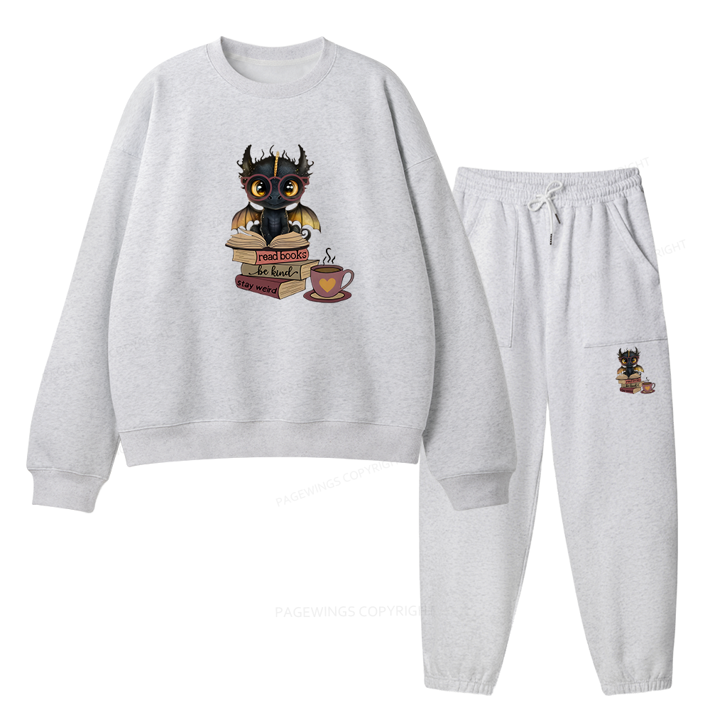 Pagewings Fourth Wing Dargon Unisex Fleece Sweatshirt Set 