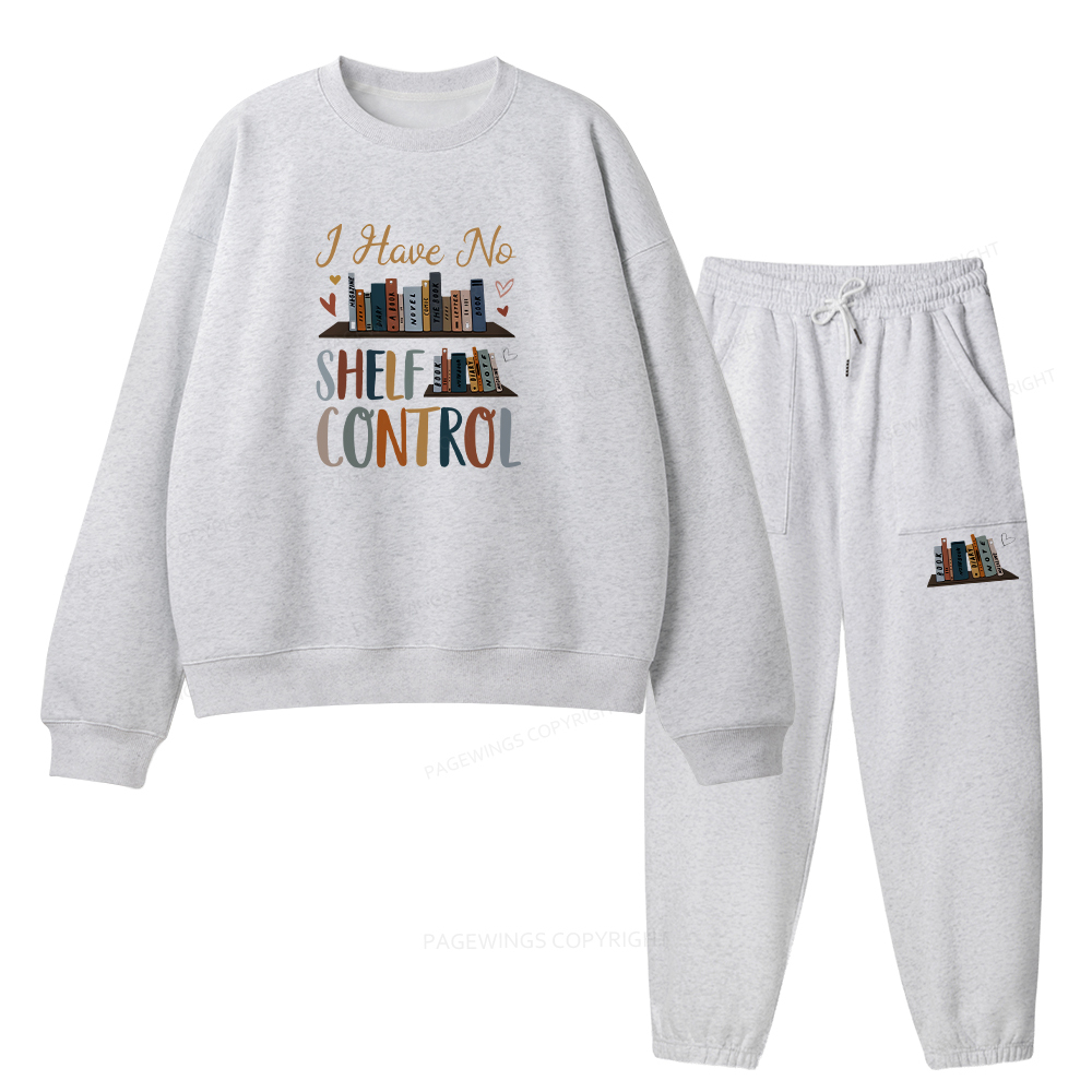 Pagewings I Have No Shelf Control Unisex Fleece Sweatshirt Set 