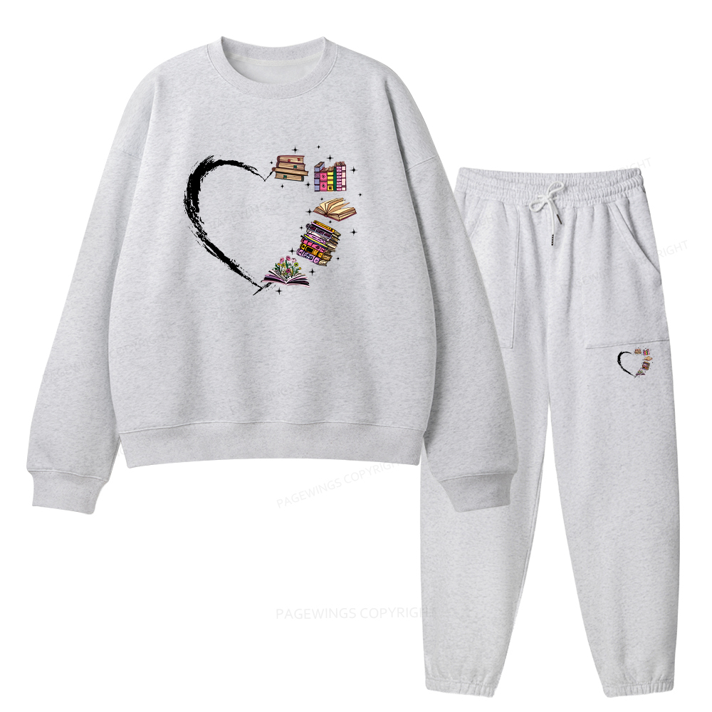 Pagewings Book Lover Unisex Fleece Sweatshirt Set 