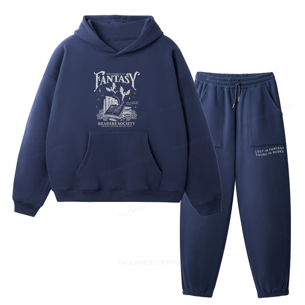 Pagewings Fantasy Readers Society Unisex Fleece Hoodie Set