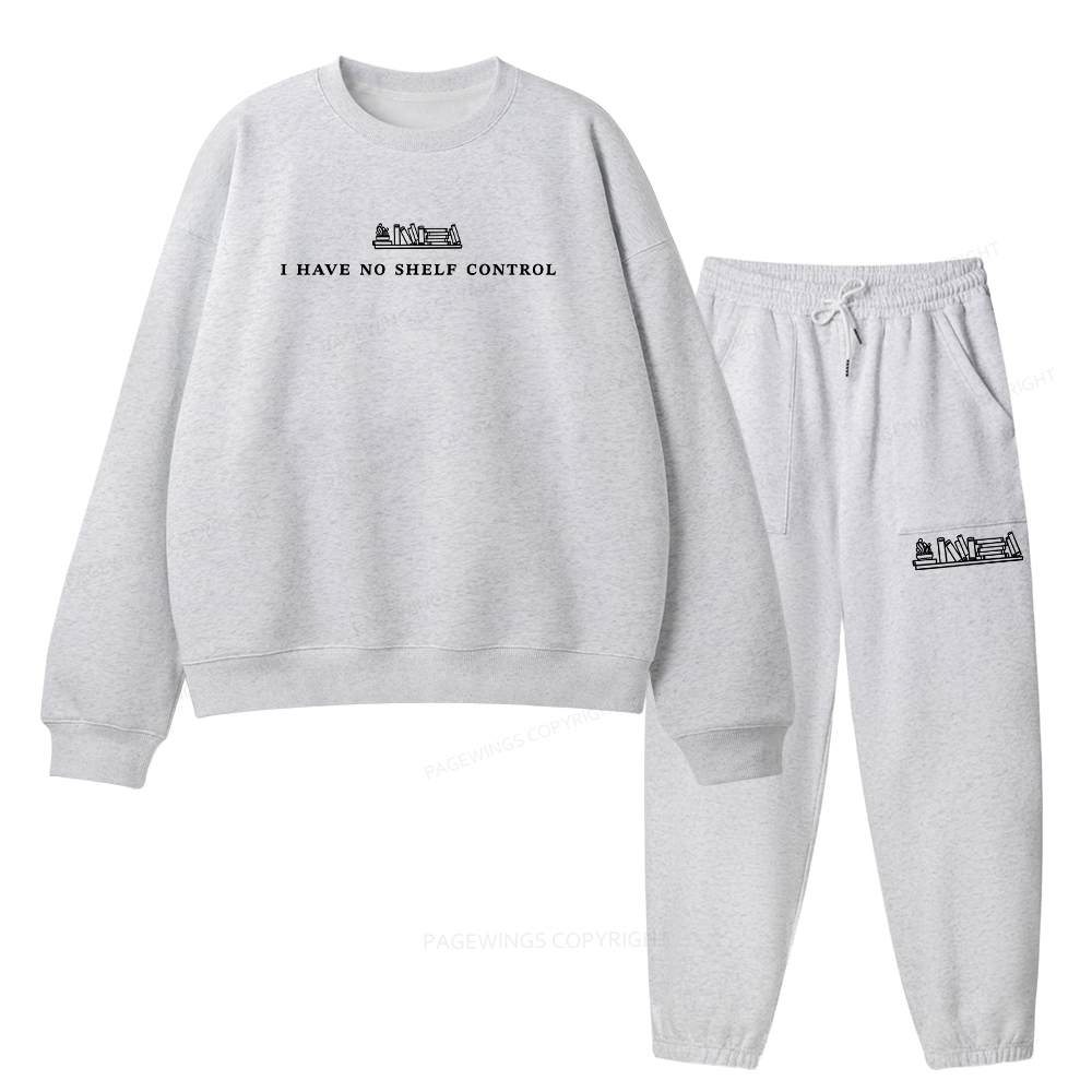 Pagewings I Have No Shelf Control Unisex Fleece Sweatshirt Set 