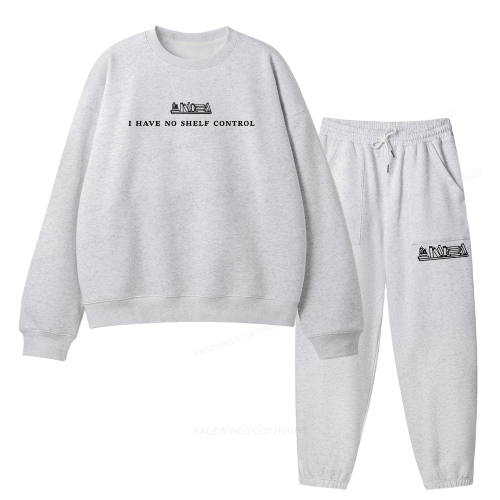 Pagewings I Have No Shelf Control Unisex Fleece Sweatshirt Set 