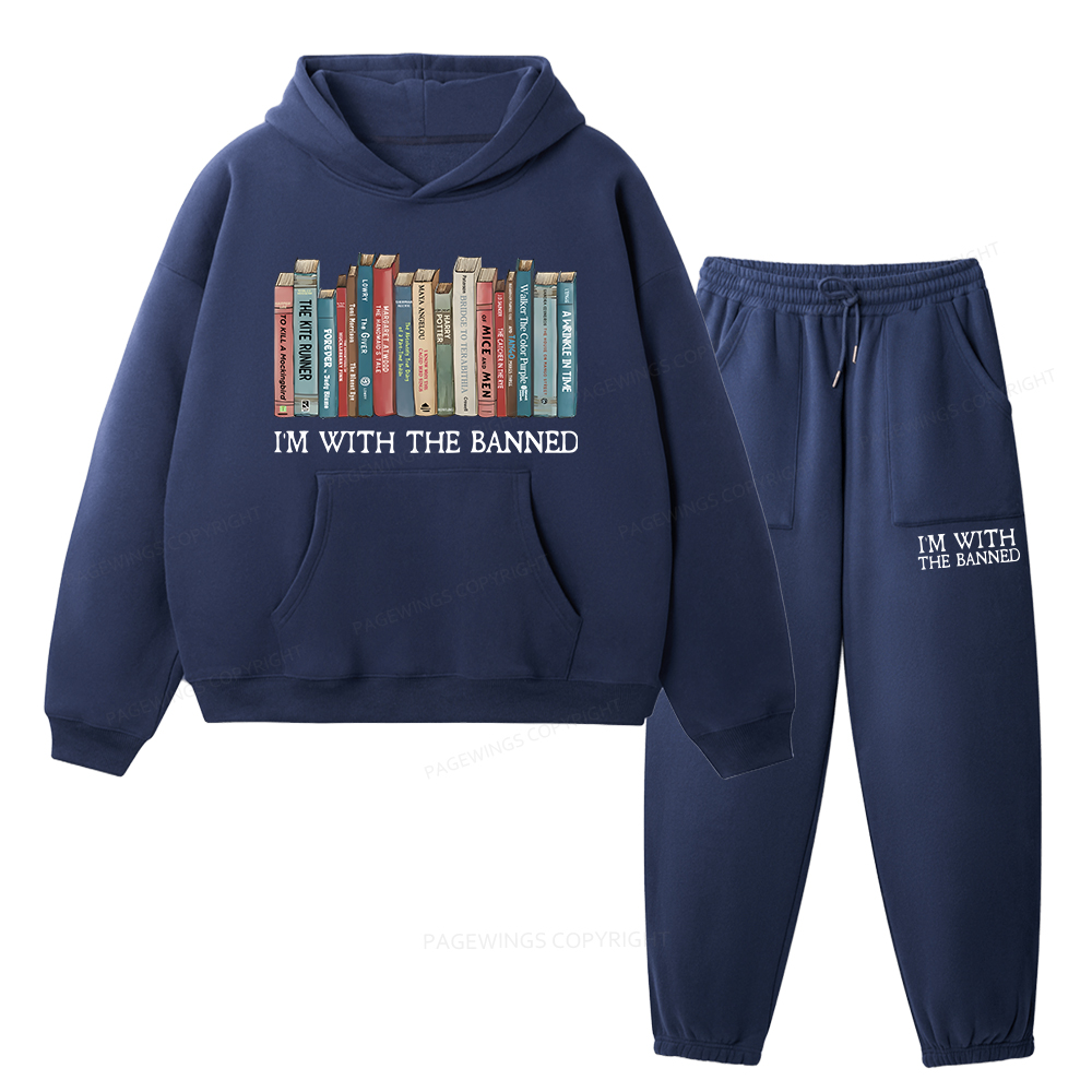 Pagewings I'm With The Banned Unisex Fleece Hoodie Set