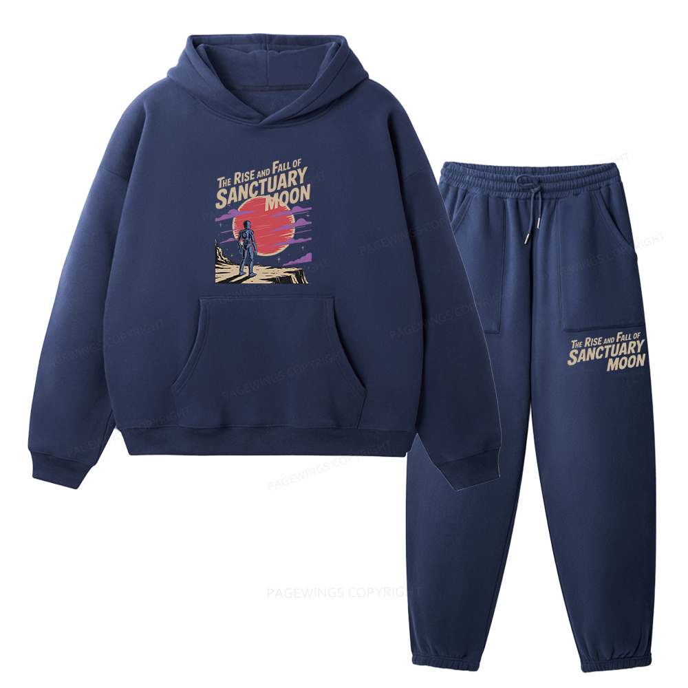 Pagewings The Rise And Fall Of Sanctuary Moon Unisex Fleece Hoodie Set