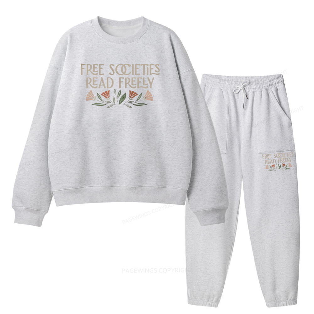 Pagewings Read Freely Unisex Fleece Sweatshirt Set