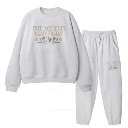Pagewings Read Freely Unisex Fleece Sweatshirt Set 