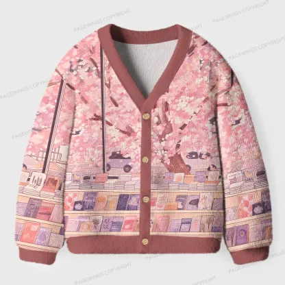 Pagewings Cozy Reading Unisex Ugly Cardigan Sweaters