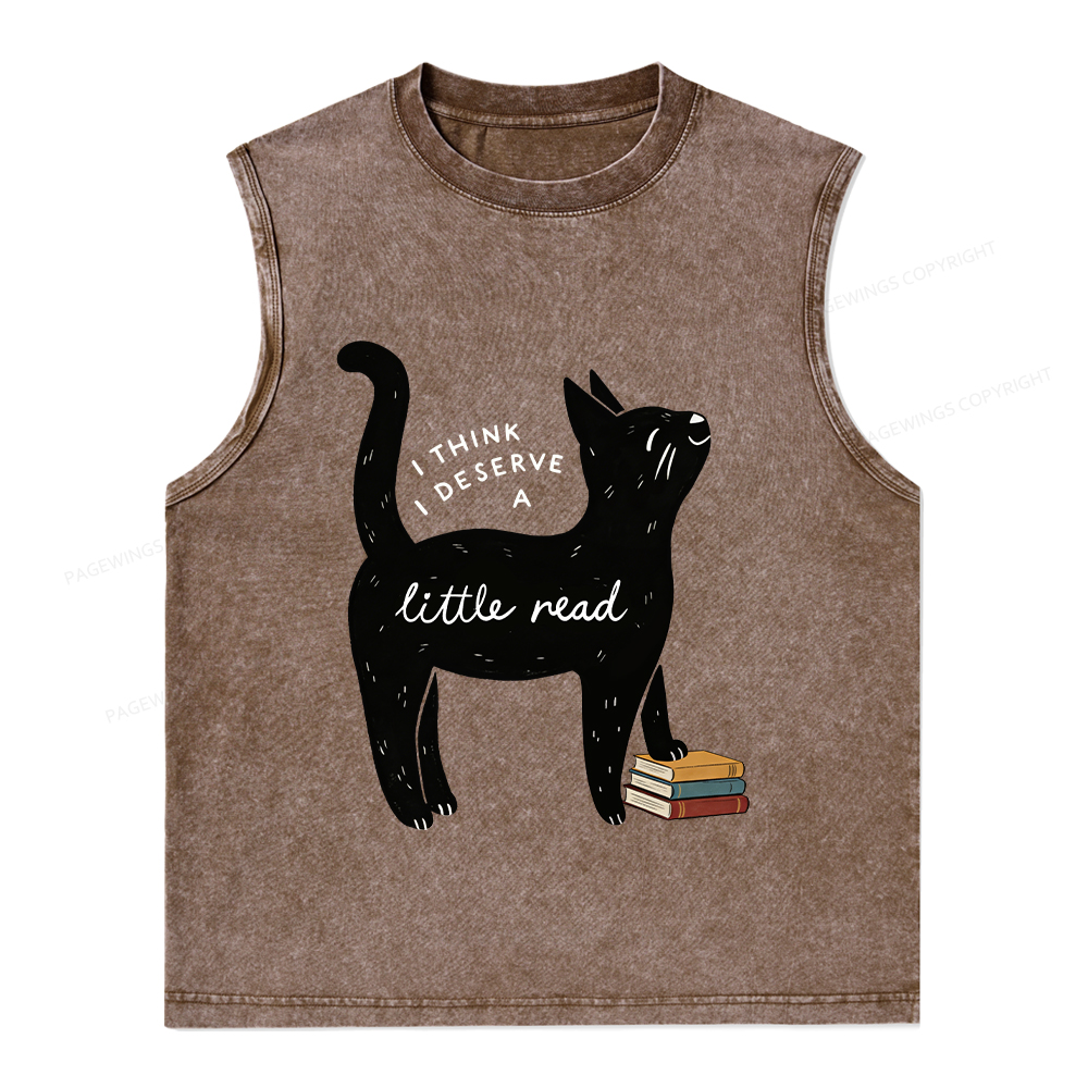 Pagewings Little Read Unisex Washed Tank Top