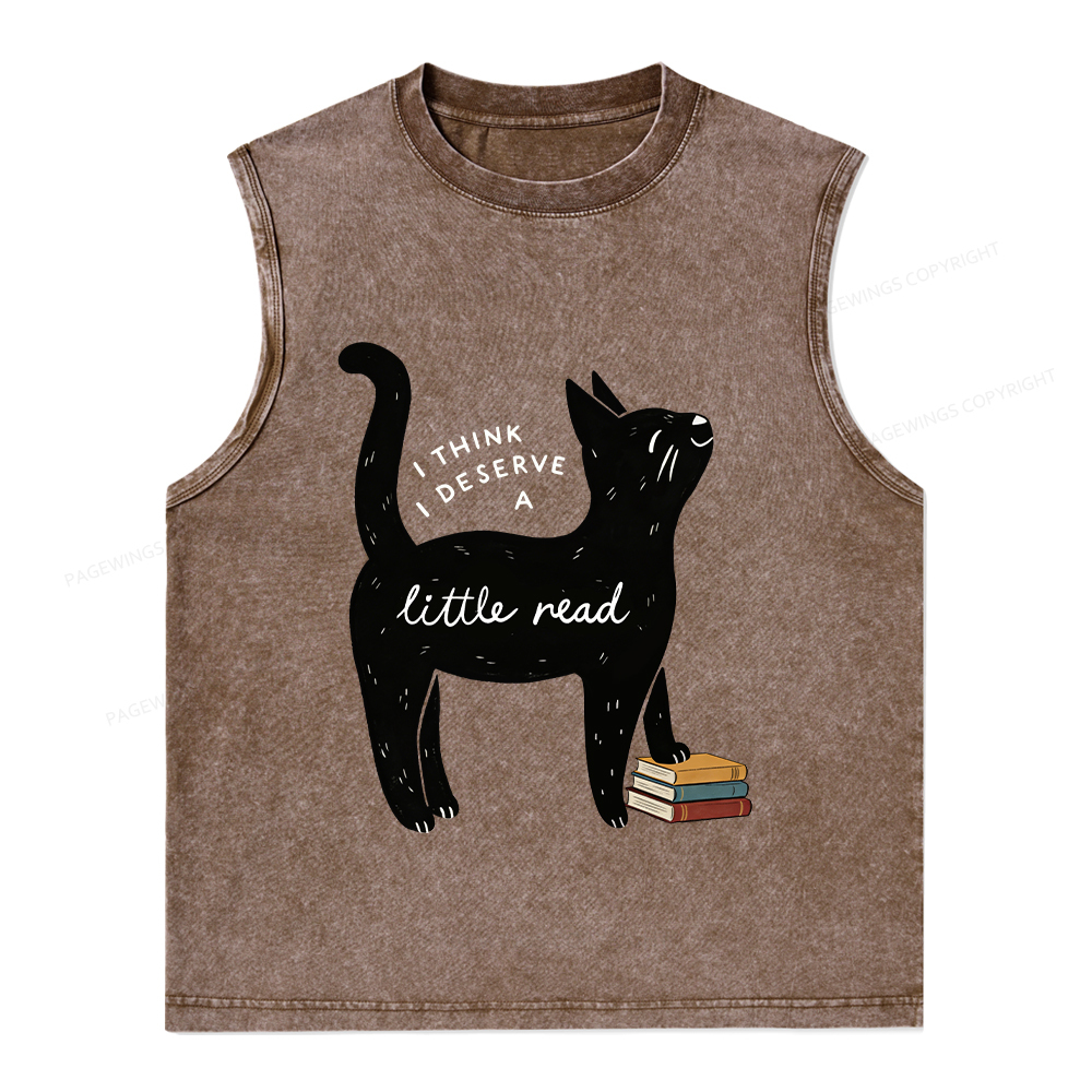 Pagewings Little Read Unisex Washed Tank Top