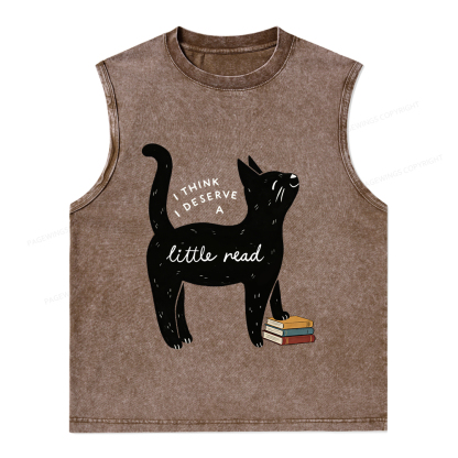 Pagewings Little Read Unisex Washed Tank Top