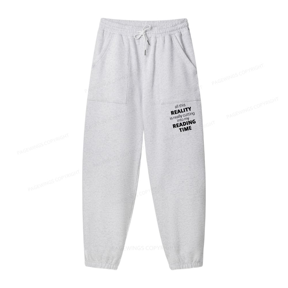 Pagewings All This Reality Is Really Cutting Into My Reading Time Unisex Fleece Hoodie Set