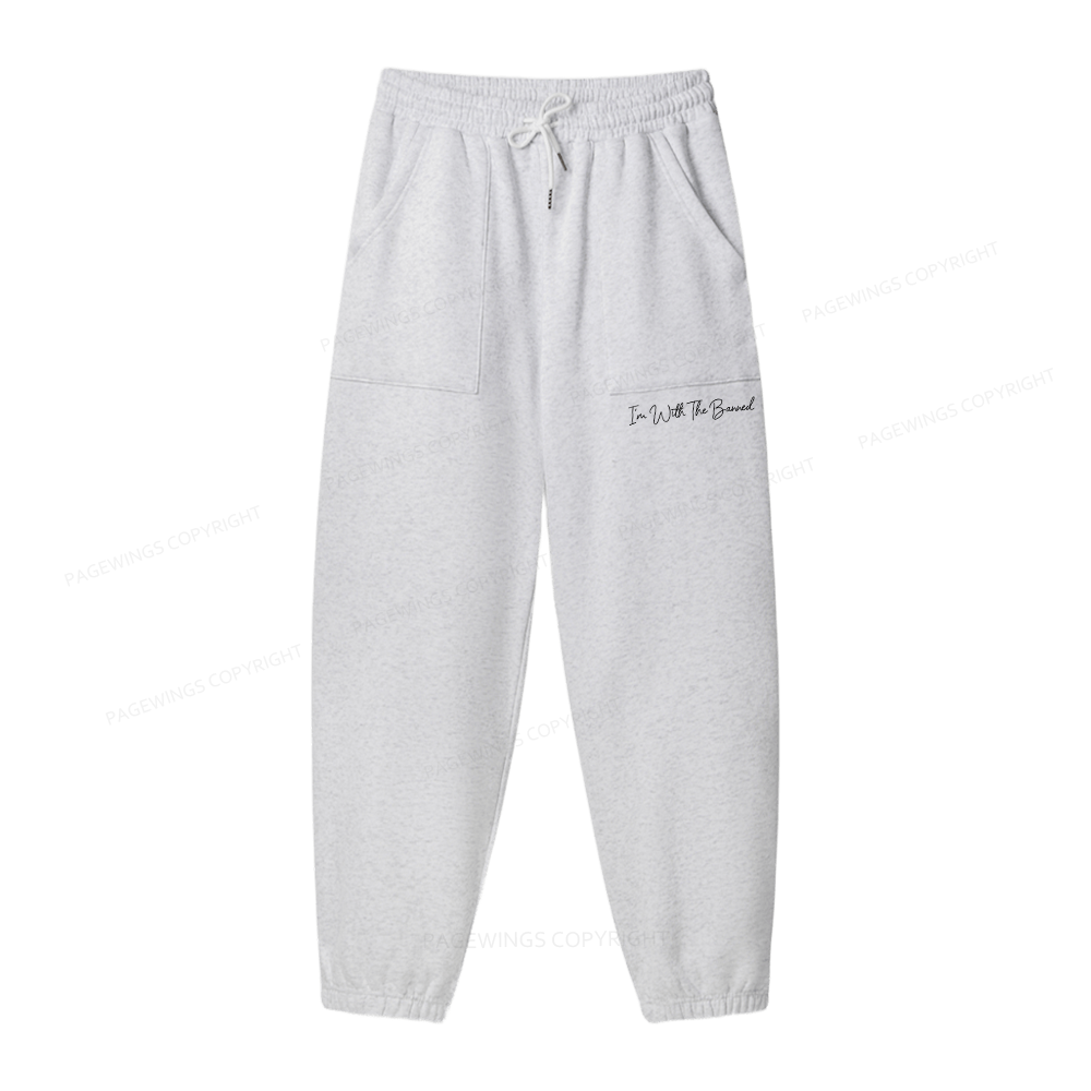 Pagewings  I'm With The Banned Flowers Unisex Fleece Sweatshirt Set 