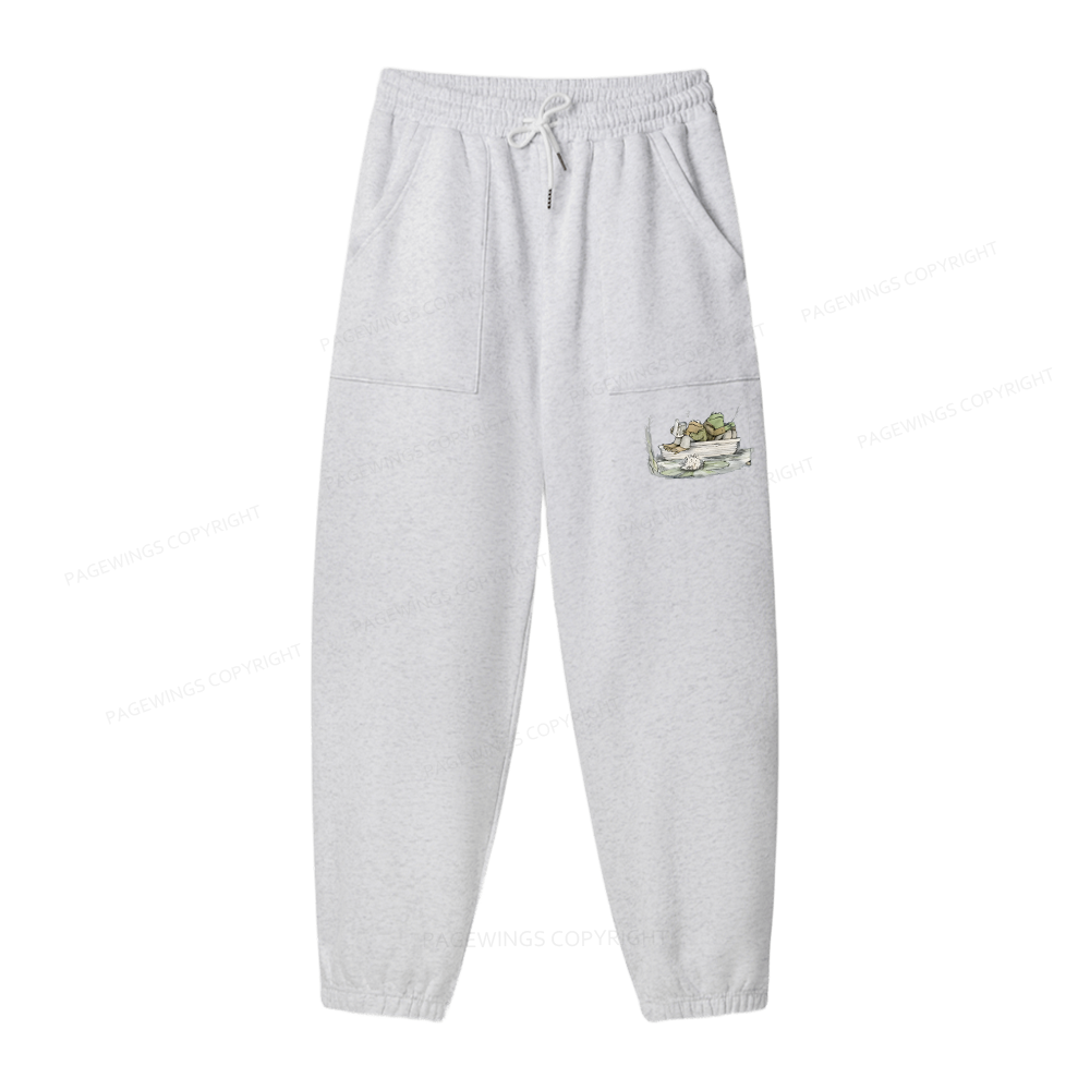 Pagewings Frog Reading Unisex Fleece Sweatshirt Set 