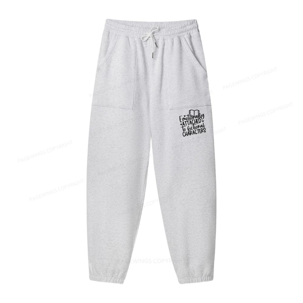 Pagewings Emotionally Attached To Fictional Characters Unisex Fleece Sweatshirt Set 