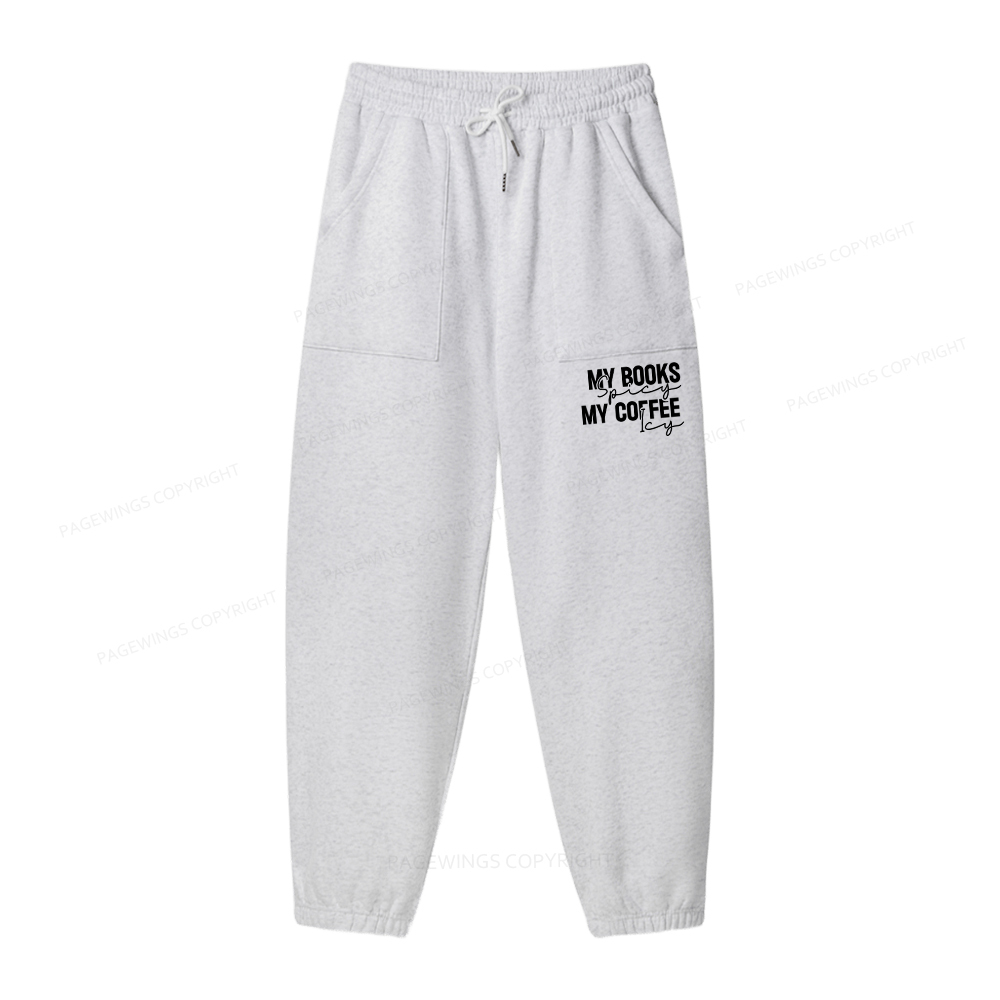 Pagewings I Like My Books And My Coffee Unisex Fleece Sweatshirt Set 