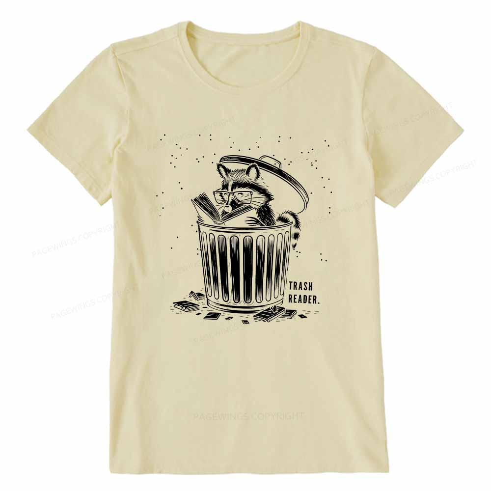 Pagewings Trash Reader Raccoon - Book Quote Unisex Classic T-shirt