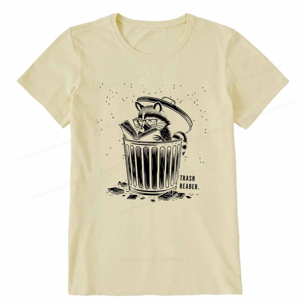 Pagewings Trash Reader Raccoon - Book Quote Unisex Classic T-shirt