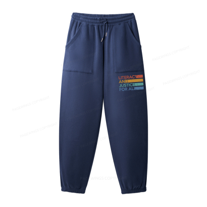 Pagewings Literacy and Justice For All Unisex Fleece Sweatshirt Set 