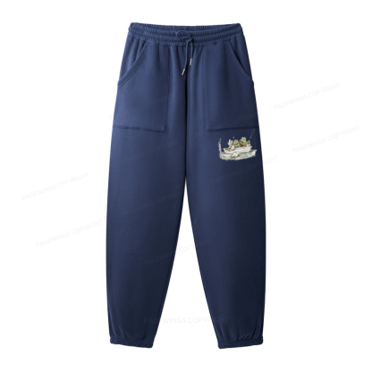 Pagewings Frog Reading Unisex Fleece Hoodie Set