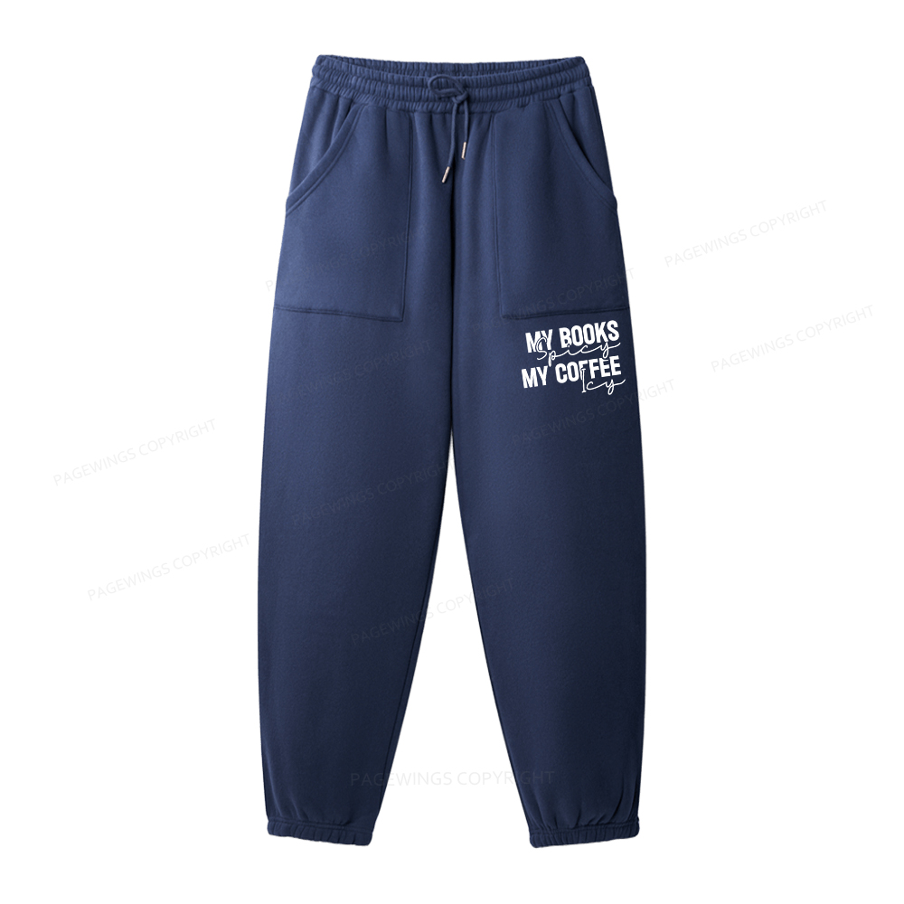 Pagewings I Like My Books And My Coffee Unisex Fleece Hoodie Set