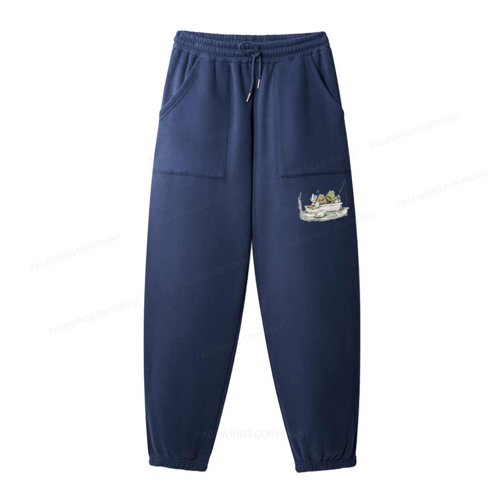 Pagewings Frog Reading Unisex Fleece Sweatshirt Set 